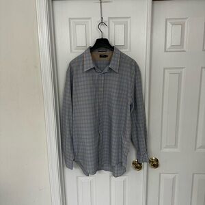 Blue and Yellow Checkered Men's Shirt